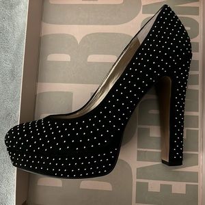 8.5 BCBG black studded heels